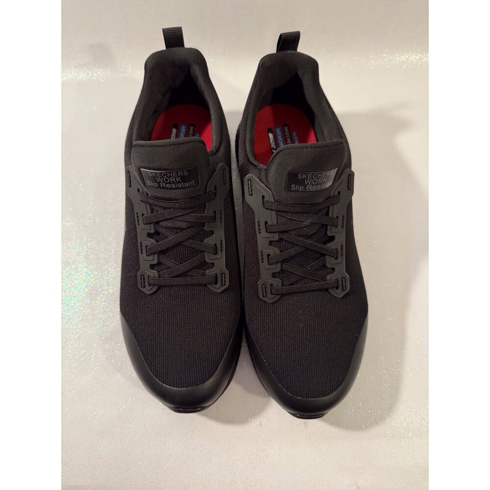 77222W Skechers Work Relaxed Fit Slip Resistant Women's Wide Fit BLACK Size 10